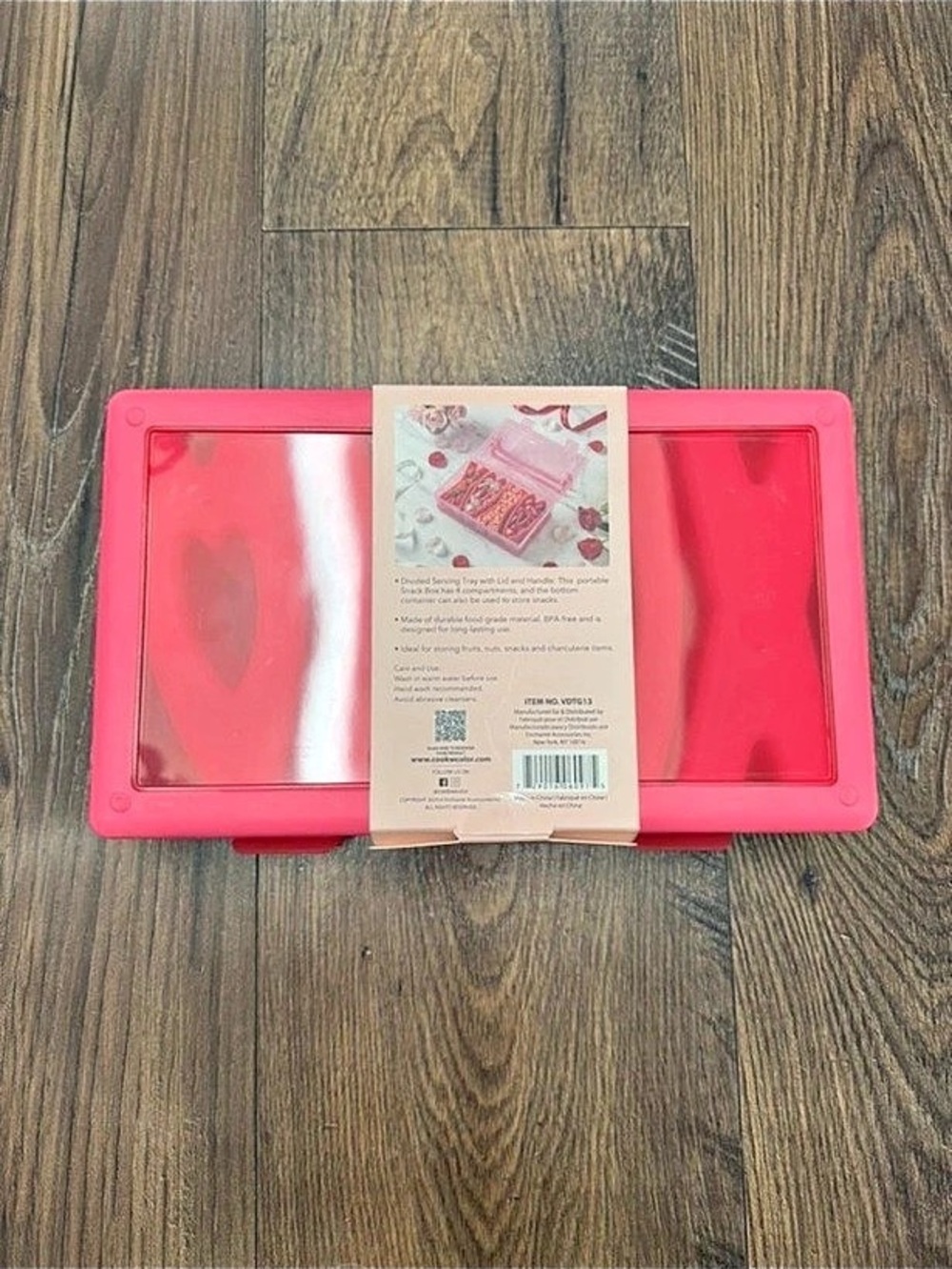 CWC Cook With Color Pink 4 Compartment Snack/Misc Box (Snackle box) - Picture 2 of 6